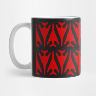 Rockwell B-1 Lancer - Red & White Pattern Design Mug